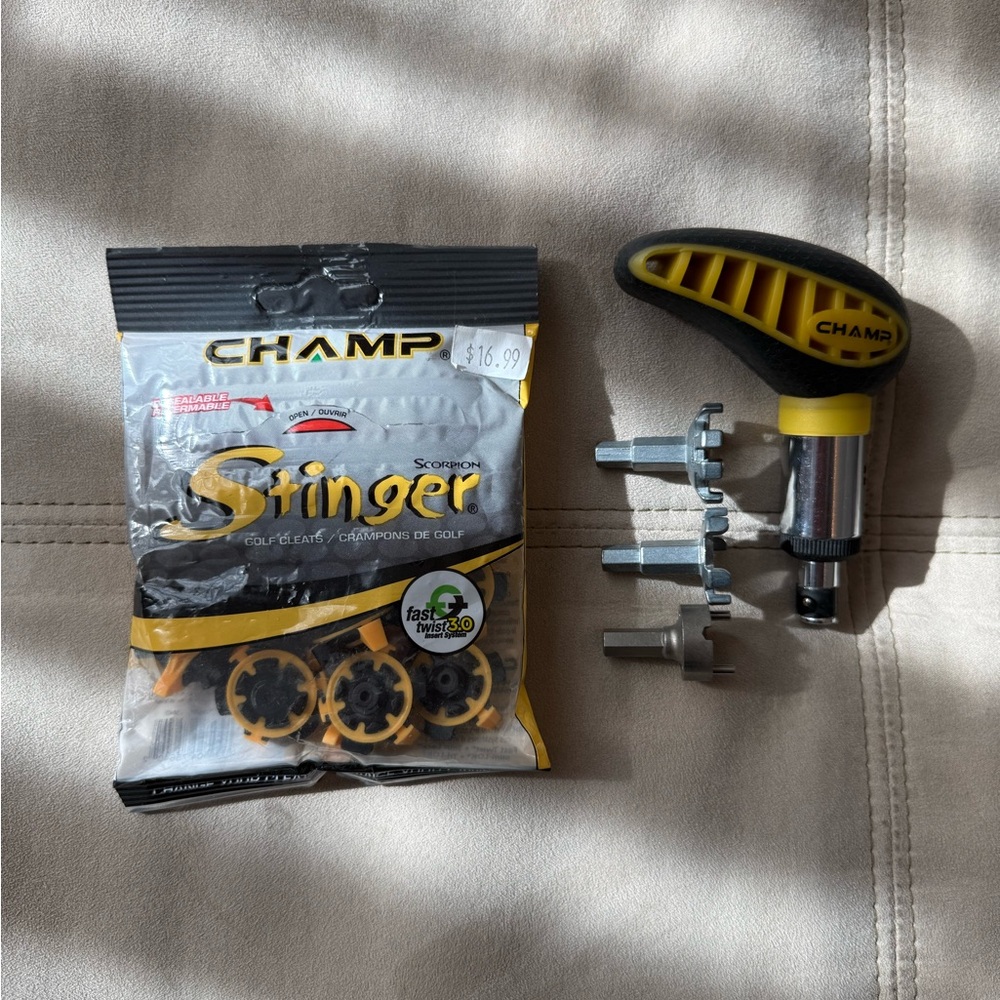Champs Stinger Cleat Set in Black and Yellow